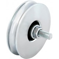 Roda "U" c/ Parafuso 1 Rolamento Galvanizada U1P 40x10mm (M6 30mm) 203.0001